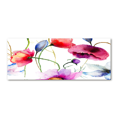 Acrylbild Fotodruck Mohnblumen