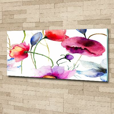Acrylbild Fotodruck Mohnblumen