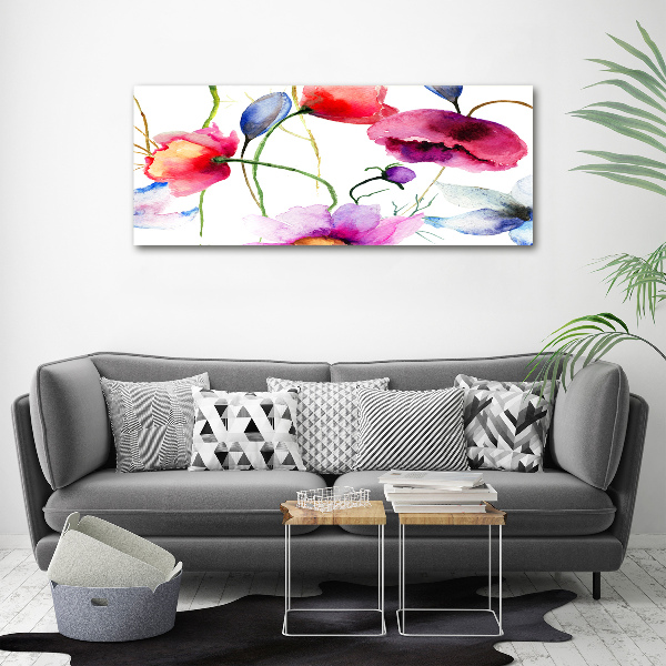 Acrylbild Fotodruck Mohnblumen