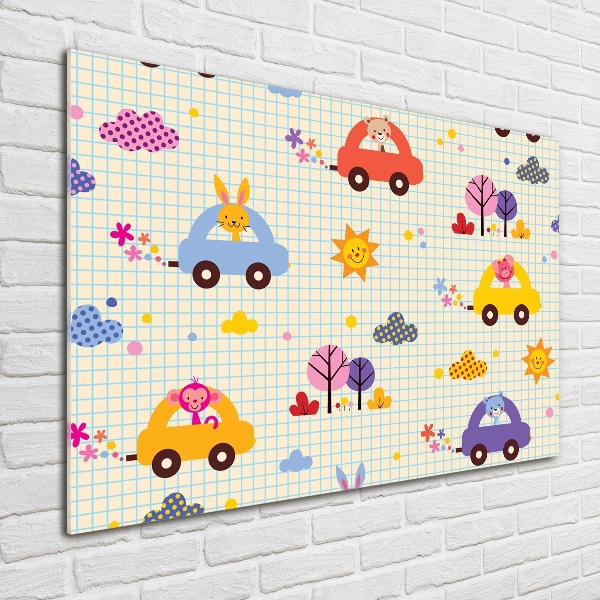 Acrylbild Fotodruck Spielzeugautos