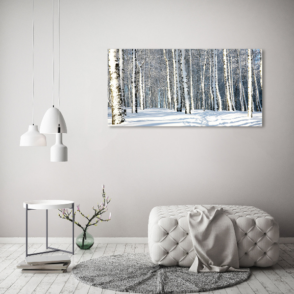 Bild auf Acrylglas Wald im Winter