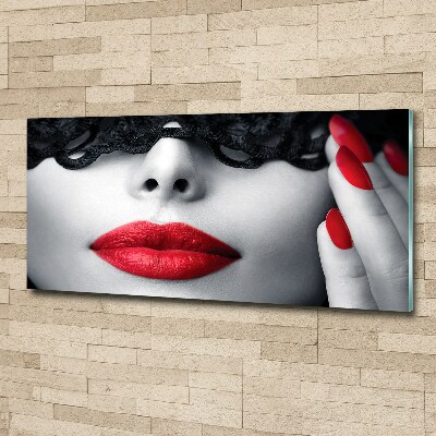 Acrylbild Fotodruck Spitzenmaske