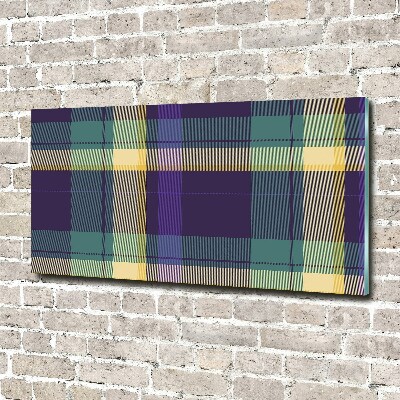 Acrylbild Fotodruck karierte Textur