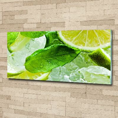 Acrylglas-Druck Limette mit Eis
