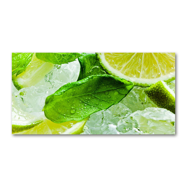 Acrylglas-Druck Limette mit Eis
