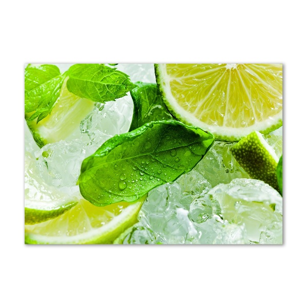 Acrylglas-Druck Limette mit Eis