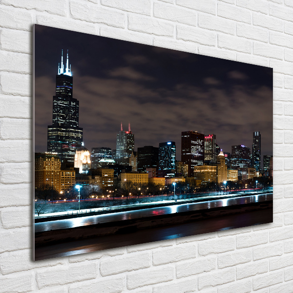 Bild auf Acrylglas Chicago bei Nacht