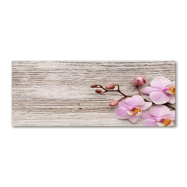 Foto auf Acryl Orchidee auf Holz