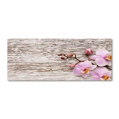 Foto auf Acryl Orchidee auf Holz