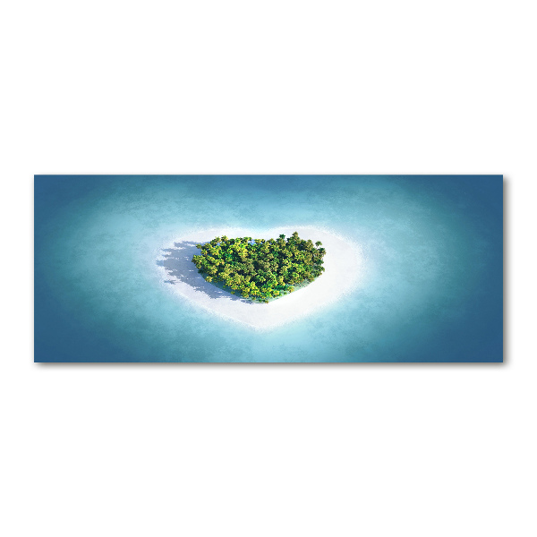 Foto auf Acryl Herzförmige Insel