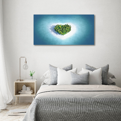 Foto auf Acryl Herzförmige Insel