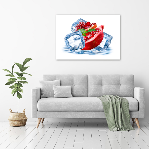 Acrylglas-Druck Granatapfel mit Eis