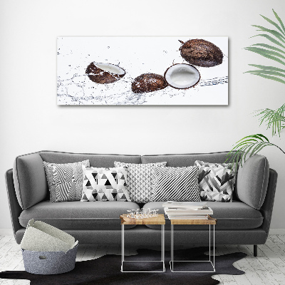 Foto auf Acryl Kokosnuss mit Wasser