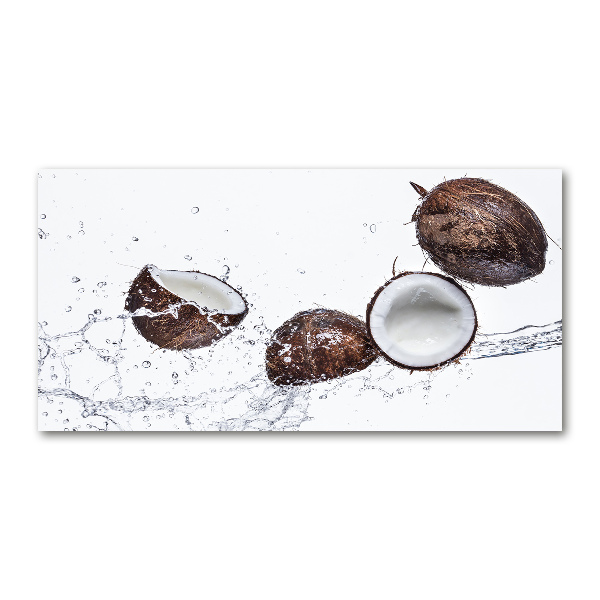 Foto auf Acryl Kokosnuss mit Wasser