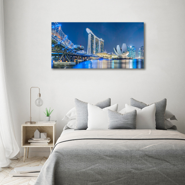 Acrylglas-Druck Singapur bei Nacht