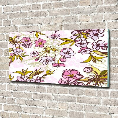 Acrylbild Fotodruck Kirschblüten