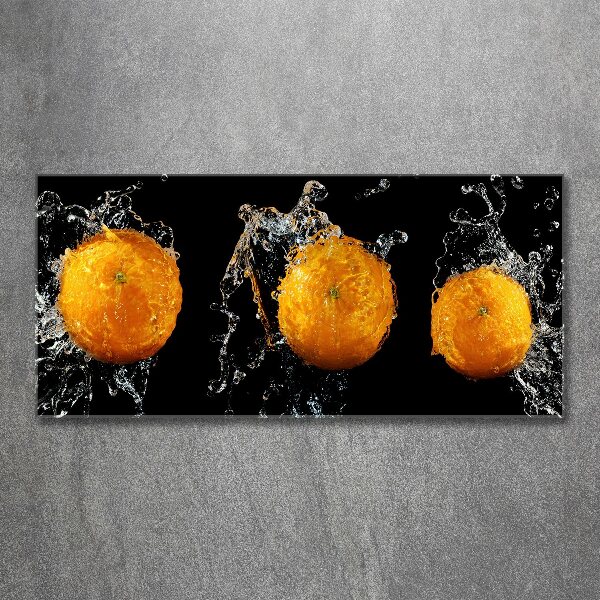 Acrylbild Fotodruck Orangen und Wasser