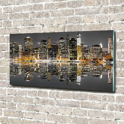 Bild auf Acrylglas New York bei Nacht