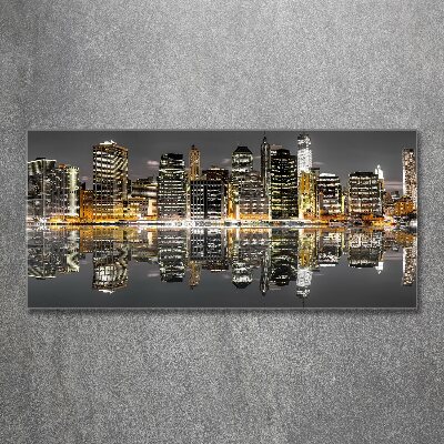 Bild auf Acrylglas New York bei Nacht