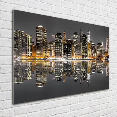 Bild auf Acrylglas New York bei Nacht