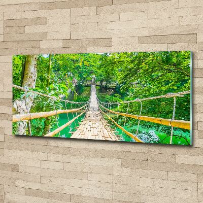 Acrylbild Fotodruck Bambuswaldbrücke