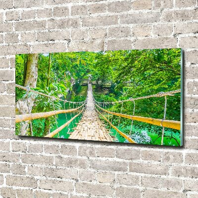 Acrylbild Fotodruck Bambuswaldbrücke