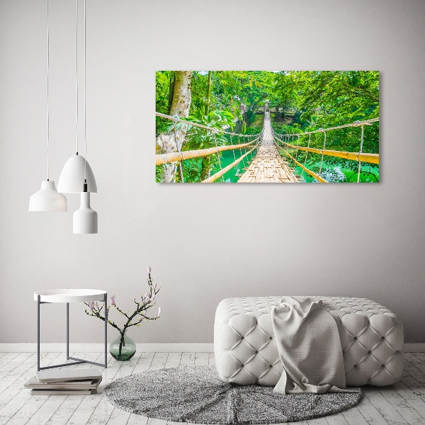 Acrylbild Fotodruck Bambuswaldbrücke