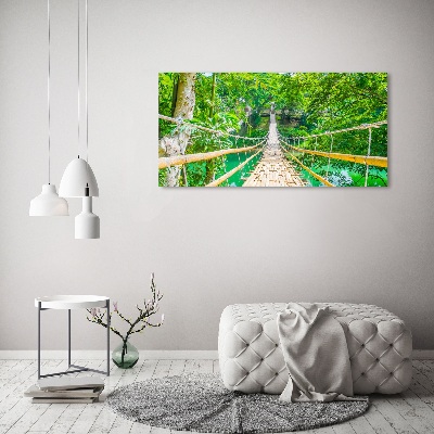 Acrylbild Fotodruck Bambuswaldbrücke
