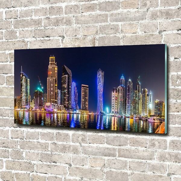 Foto auf Acryl Dubai bei Nacht