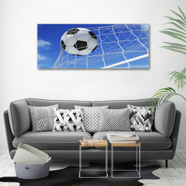 Acrylbild Fotodruck Der Ball ist im Tor