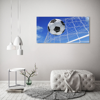 Acrylbild Fotodruck Der Ball ist im Tor