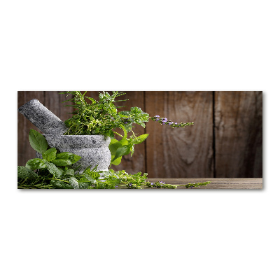 Acrylglas-Druck Kräuter im Mörser