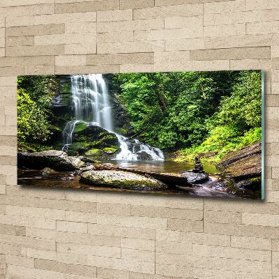 Acrylbild Fotodruck Wasserfall im Wald