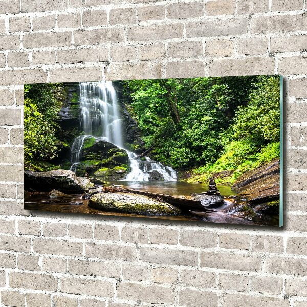 Acrylbild Fotodruck Wasserfall im Wald