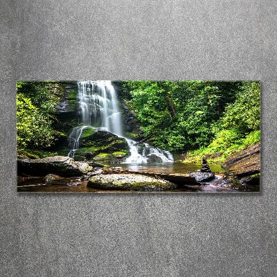 Acrylbild Fotodruck Wasserfall im Wald