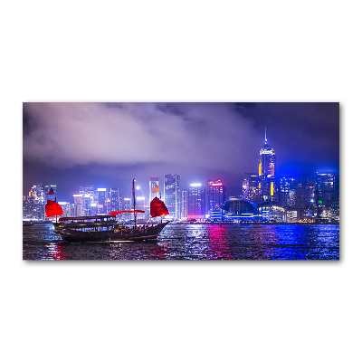 Bild auf Acrylglas Hongkong bei Nacht