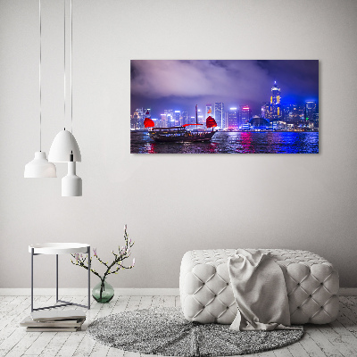 Bild auf Acrylglas Hongkong bei Nacht