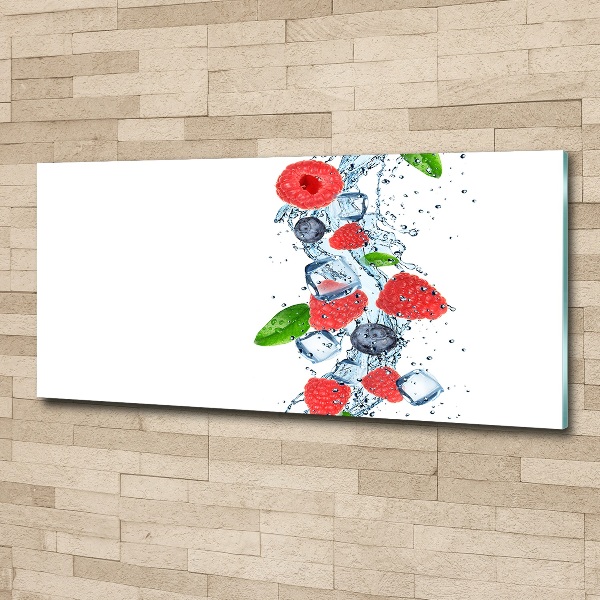 Acrylbild Fotodruck Waldfrüchte mit Eis