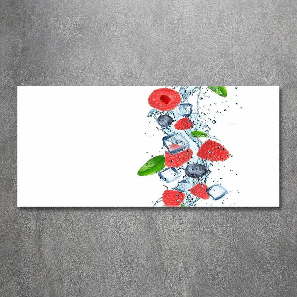 Acrylbild Fotodruck Waldfrüchte mit Eis