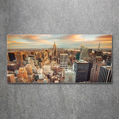 Foto auf Acryl New York aus der Vogelperspektive