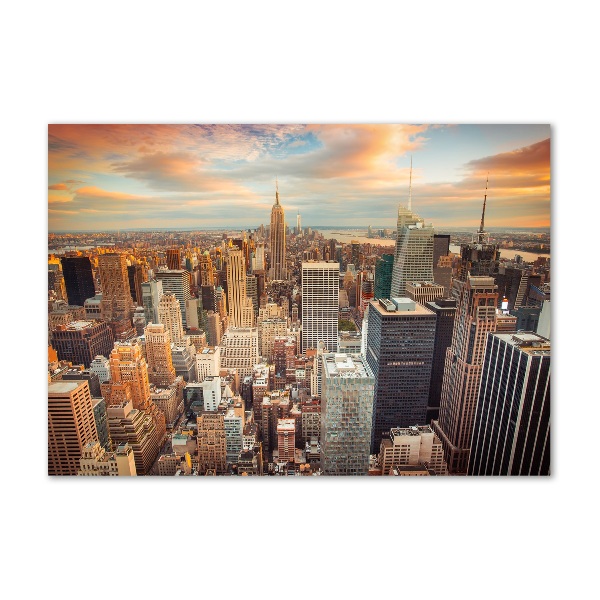 Foto auf Acryl New York aus der Vogelperspektive
