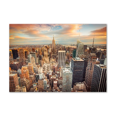 Foto auf Acryl New York aus der Vogelperspektive