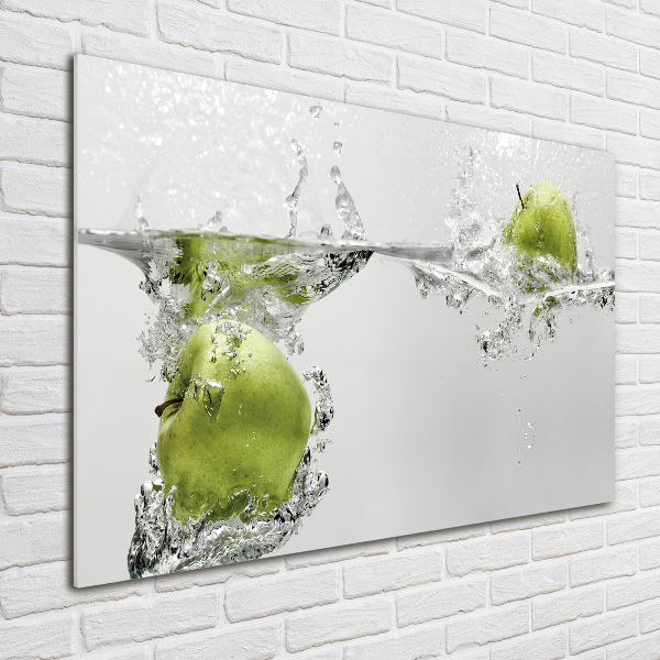 Bild auf Acrylglas Ein Apfel unter Wasser