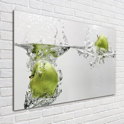 Bild auf Acrylglas Ein Apfel unter Wasser