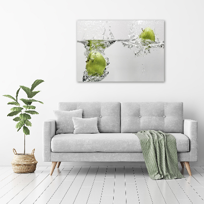 Bild auf Acrylglas Ein Apfel unter Wasser