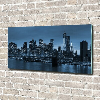 Acrylbild Fotodruck New York bei Nacht