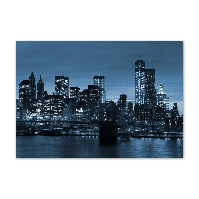 Acrylbild Fotodruck New York bei Nacht