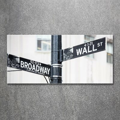 Foto auf Acryl Wall Street-Schild