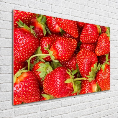 Acrylbild Fotodruck Erdbeeren