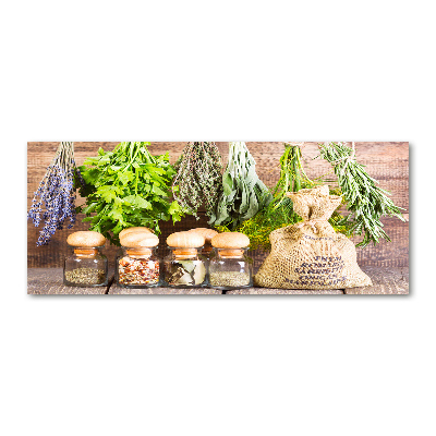 Acrylglas-Druck Kräuter an einer Schnur